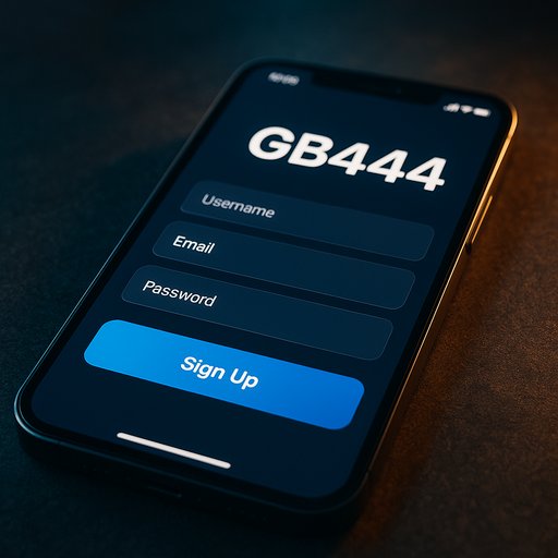 GB444 registration screen on Android